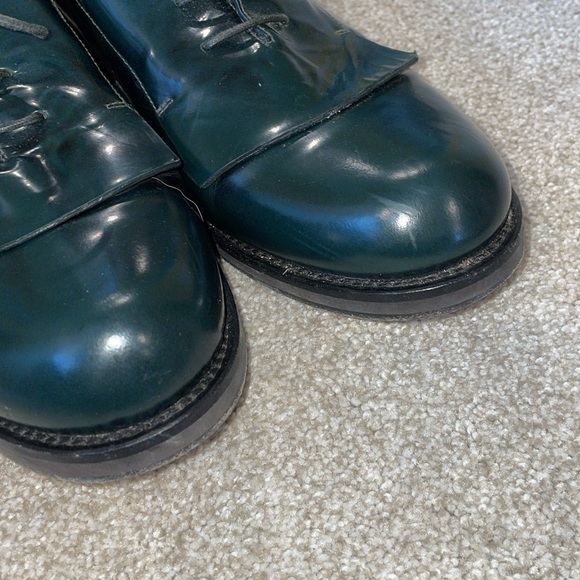 Jill Sander green Patent leather lace up shoes euro 40.5 - Picture 5 of 8